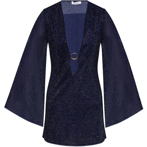 Oséree abito corto in lurex - blu