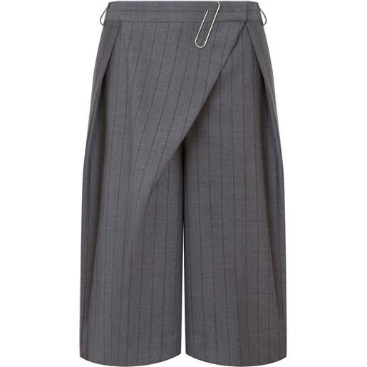 Moschino shorts con inserti sovrapposti - grigio