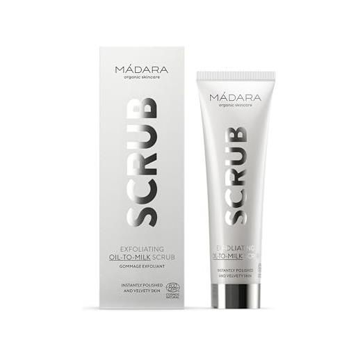 MÁDARA | exfoliating oil-to-milk scrub 60ml - delicato esfoliante, idratante, purificante, per pelle morbida e radiosa
