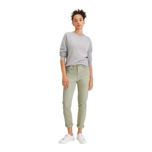 Dockers weekend chino slim fit, tall, pantaloni donna, buttercream, 33 lungo