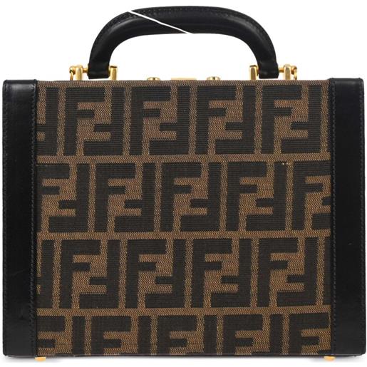 Fendi Pre-Owned - trousse make up zucca anni '90-2000 - donna - pelle/tela - taglia unica - marrone
