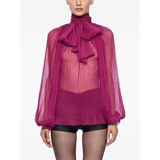 Atu Body Couture blusa con dettaglio foulard - rosa