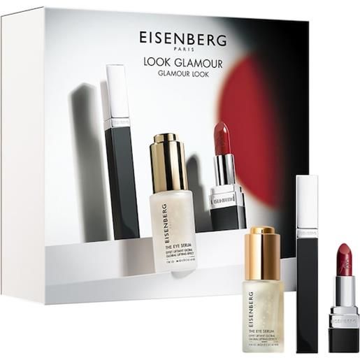 Eisenberg cura-della-pelle serums. Coffret look glamour the eye serum 15 ml + le mascara noir® 6,8 ml + j. E. Rouge® r02 opéra 3,5 g 1 stk. (157,69 € / 1 pz. )