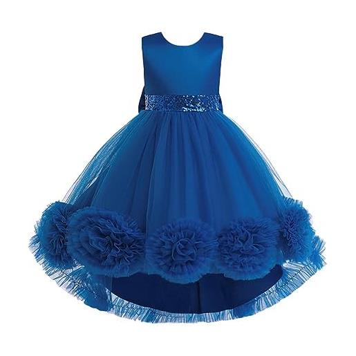 Lito Angels vestito damigella abito da festa cerimonia elegante per bambina taglia 8-9 anni, rosso (etichetta in tessuto 140)