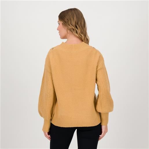 Isaac Mizrahi Live! maglione con ricami e traforature scollato a v