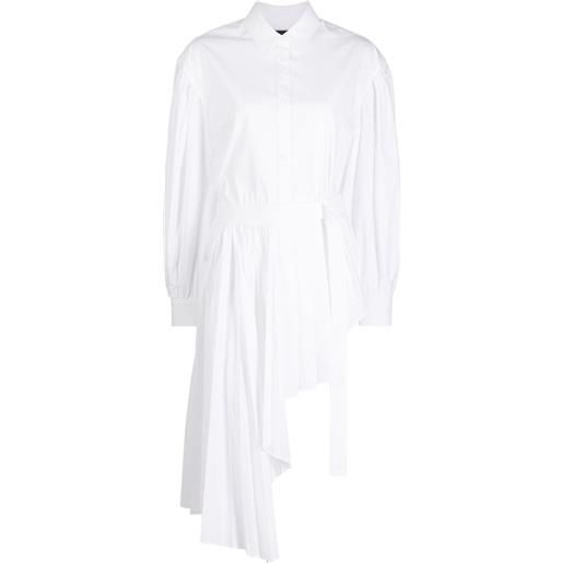 Juun.J chemisier corto asimmetrico - bianco