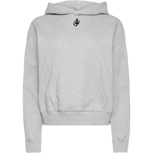 JW Anderson felpa con ricamo ancora - grigio