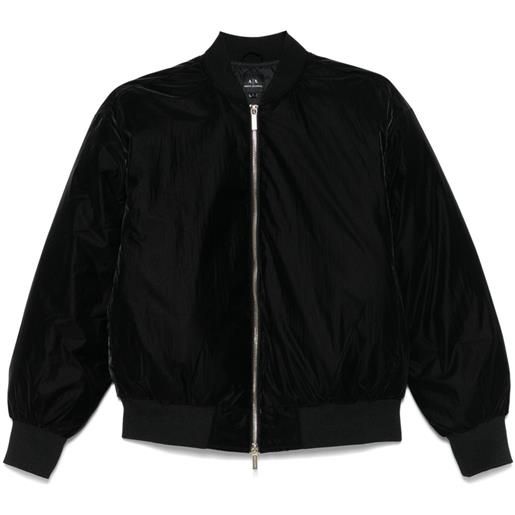 Armani Exchange giacca con effetto velluto - nero