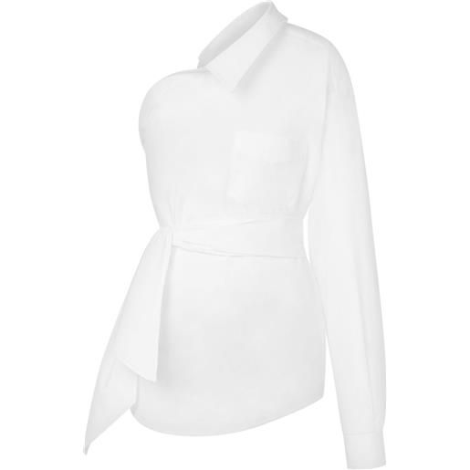 Moschino camicia con spalle scoperte - bianco