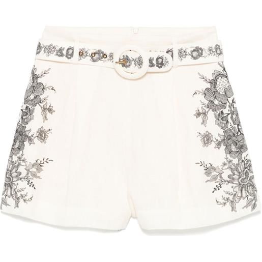 ZIMMERMANN shorts con cintura - toni neutri