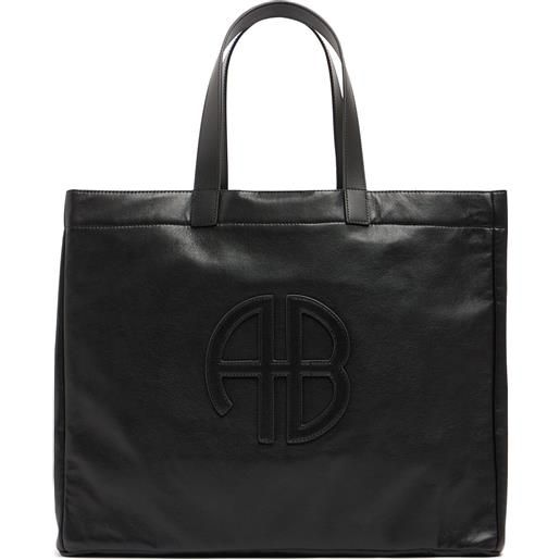 ANINE BING borsa shopping grande rio in pelle riciclata