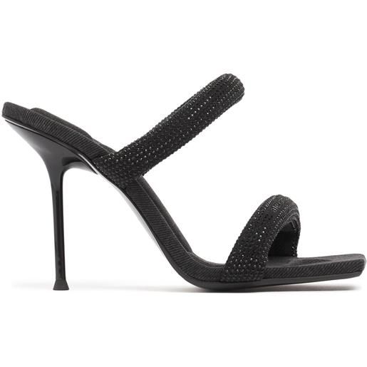 ALEXANDER WANG sandali julie in denim con hotfix 105mm