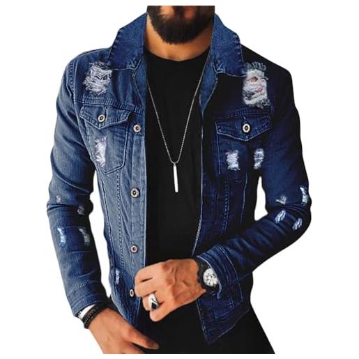 Giacca Uomo Slim Fit In Jeans - Giacca Casual Di Alta Qualità | Impermeabile E Calda - Foto 5