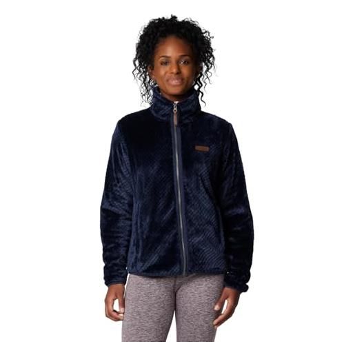 Columbia cerniera intera in sherpa fire side 2 pile zip, cumuli di neve, l donna