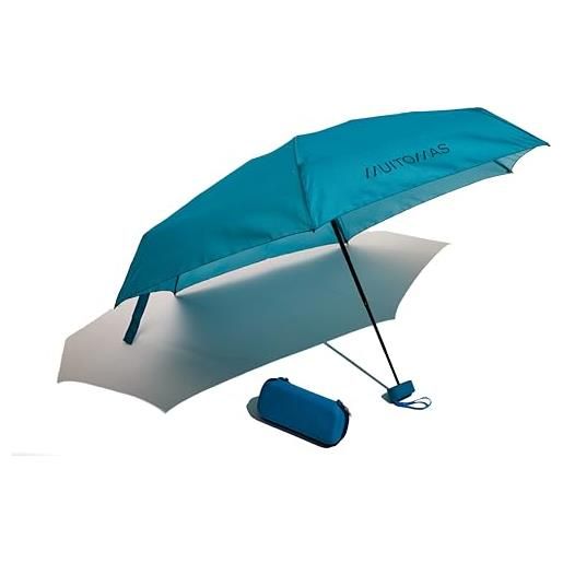 Muitomas, ombrellino con custodia, ombrello pioggia pieghevole, ombrello piccolo antivento e pioggia, colore blu ottanio