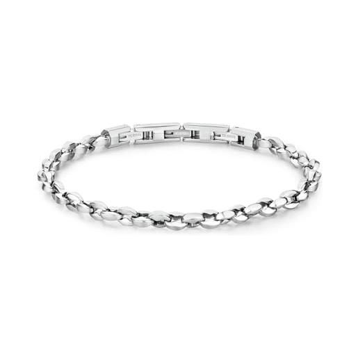 Bracciale Snake Piattina in Argento Sterling 925 Rodiato