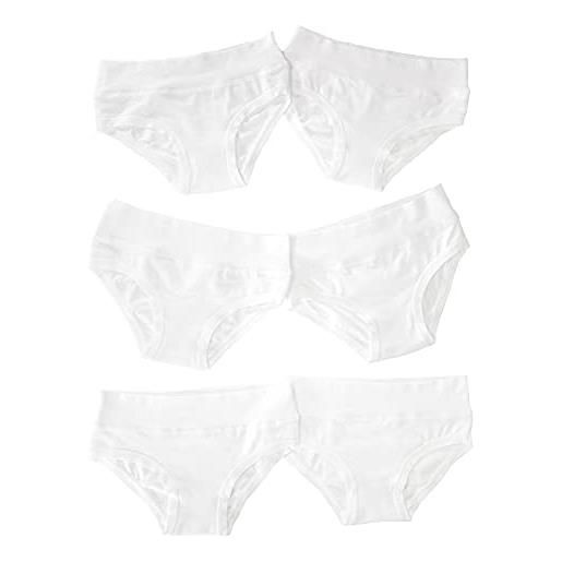 Ellepi 6 pezzi slip bambina 3840 in morbido cotone con vita alta elasticizzata