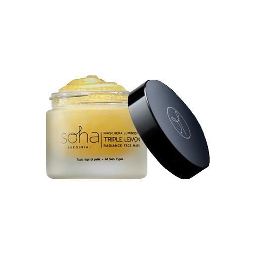 Soha Sardinia soha maschera luminosita' triple lemon tutti i tipi di pelle 50 m