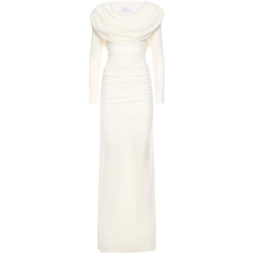 GIUSEPPE DI MORABITO vestito laize in pizzo stretch / cappuccio