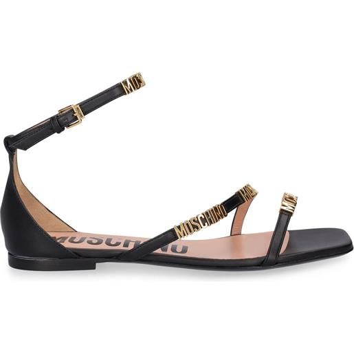 MOSCHINO sandali bassi in pelle 10mm