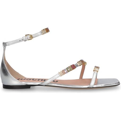 MOSCHINO sandali bassi in pelle 10mm