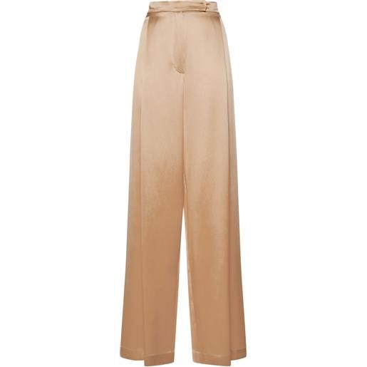 MAX MARA pantaloni larghi fiesta in raso di seta