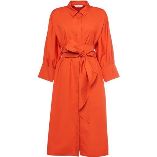'S MAX MARA vestito midi tabata in popeline / cintura