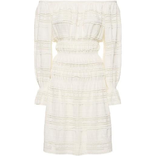 DESIGNERS REMIX vestito midi con spalle scoperte avery in pizzo