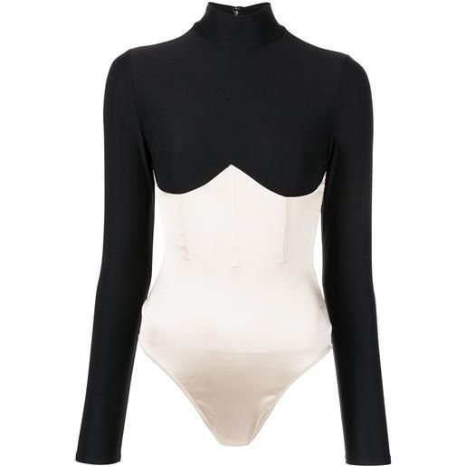 Fleur Du Mal body a maniche lunghe - nero