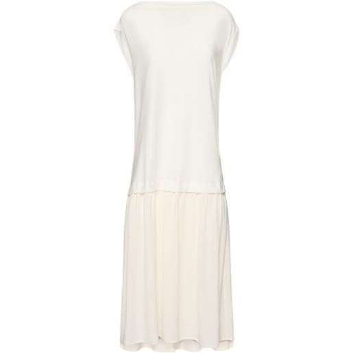 YOHJI YAMAMOTO vestito midi e taffeta crepe de chine