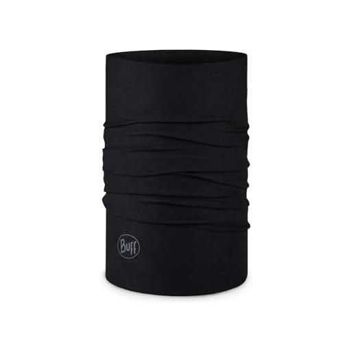 Buff scaldacollo original eco. Stretch adulti unisex, solid black