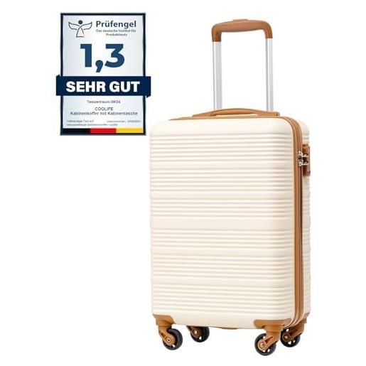 FERGÉ MILANO Trolley Bagaglio A Mano 54x35x20 Cm - Valigia Rigida ABS DURE-FLEX, 4 Ruote Silenziose, Lucchetto TSA, Verde - 4