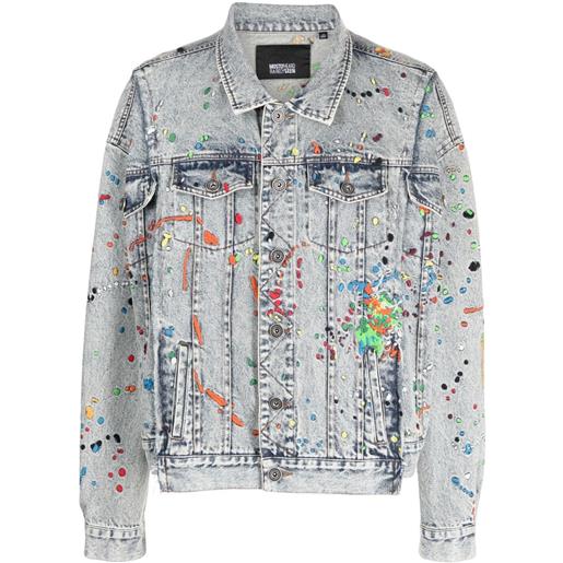 Mostly Heard Rarely Seen giacca denim con ricamo - blu