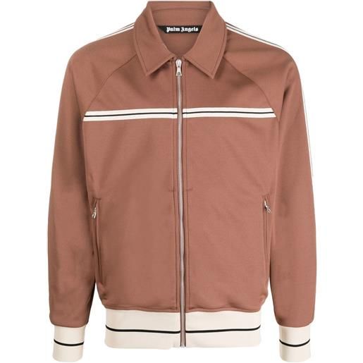 Palm Angels felpa con bordo a righe - marrone