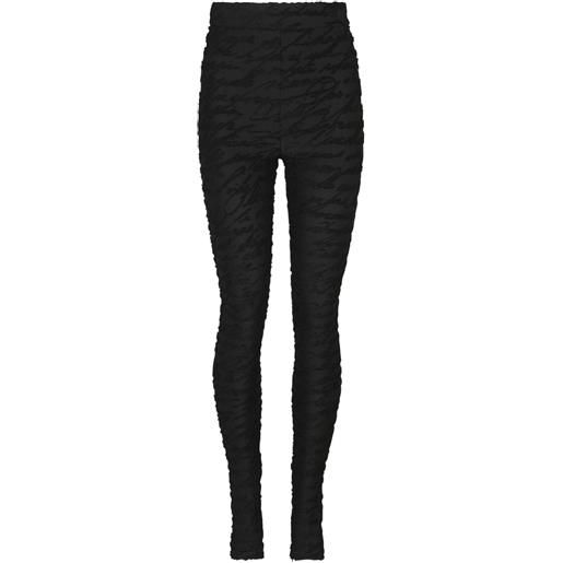 Balmain leggings con effetto jacquard - nero