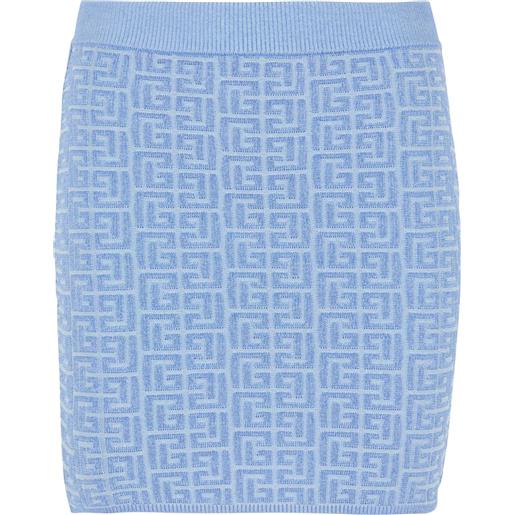 Balmain gonna labyrinth jacquard - blu