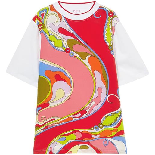 PUCCI t-shirt con stampa orchidee - bianco