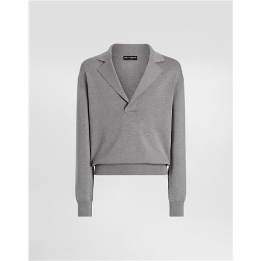 Dolce & Gabbana maglia in lana scollo a v e ricamo dg