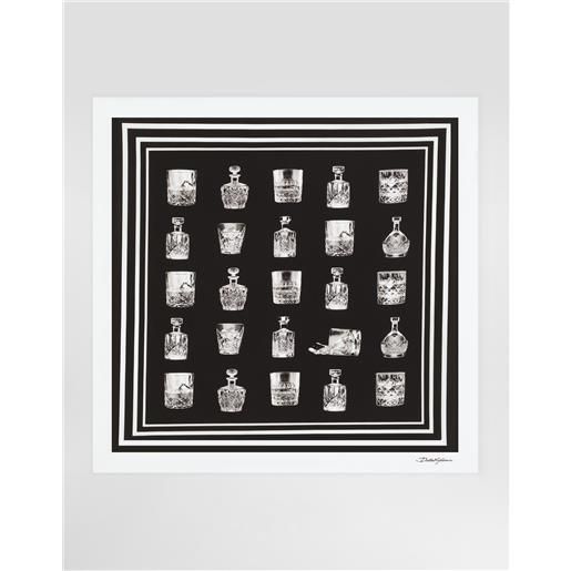Dolce & Gabbana foulard in seta con stampa liquori