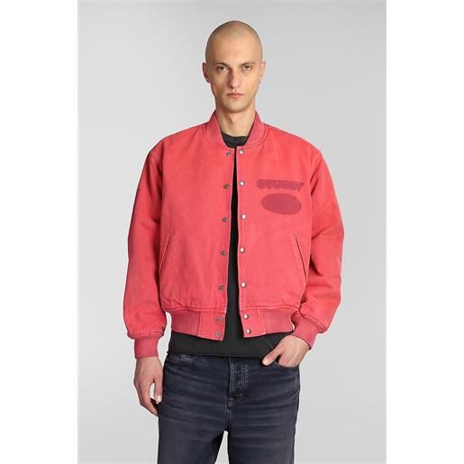 Stussy giacca bomber in cotone rosso