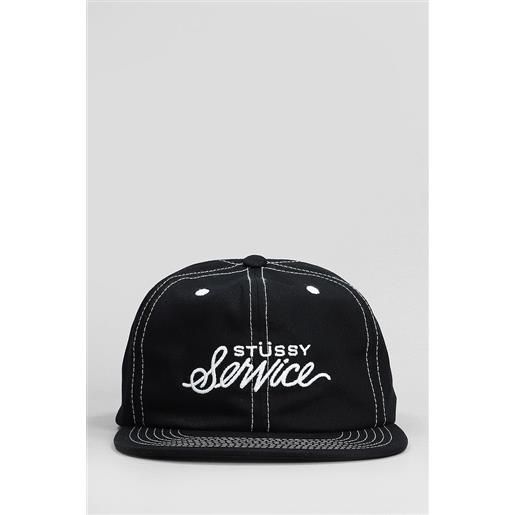 Stussy cappello in cotone nero