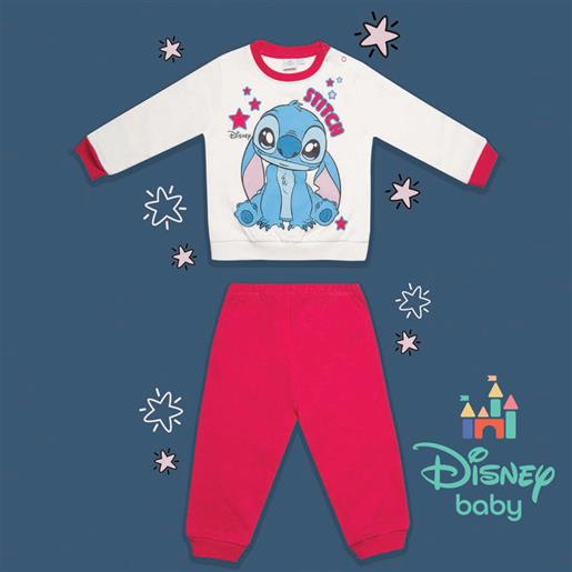 Disney pigiama felpato stitch bimba 12m-30m Disney cod. Dy32a1403