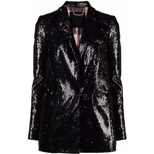 Philipp Plein blazer con paillettes - nero