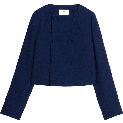 AMI Paris giacca crop - blu