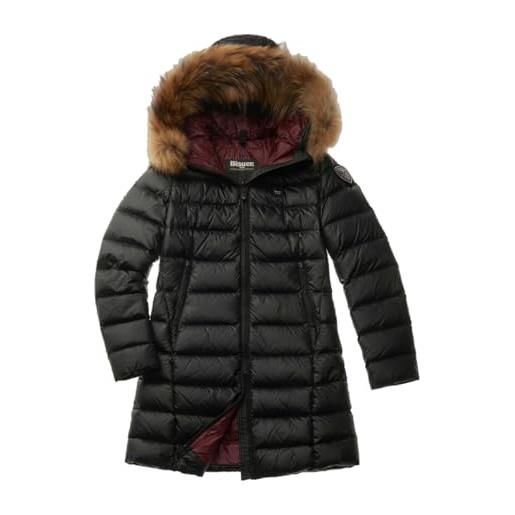 Blauer HT blauer blauer kristen giubbino lungo con pelliccia nero - large