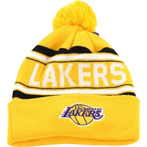 NBA jr jacquard cuffed knit with pom lakers berretto basket