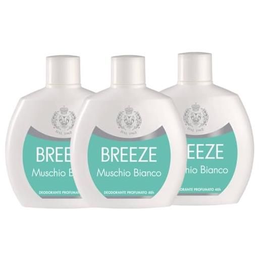 Breeze squeeze deodorante profumato unisex 48h 100 ml (3, Breeze deodorante muschio bianco)