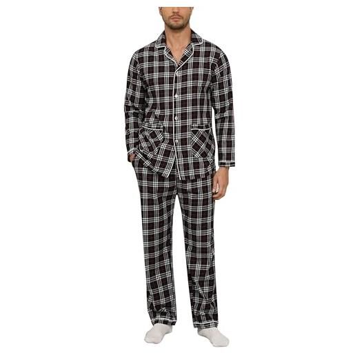 Set Pigiama Uomo Estivo In Cotone A Righe, 2 Pezzi Con Top E Pantaloncini Corti, Con Tasche, Leggero