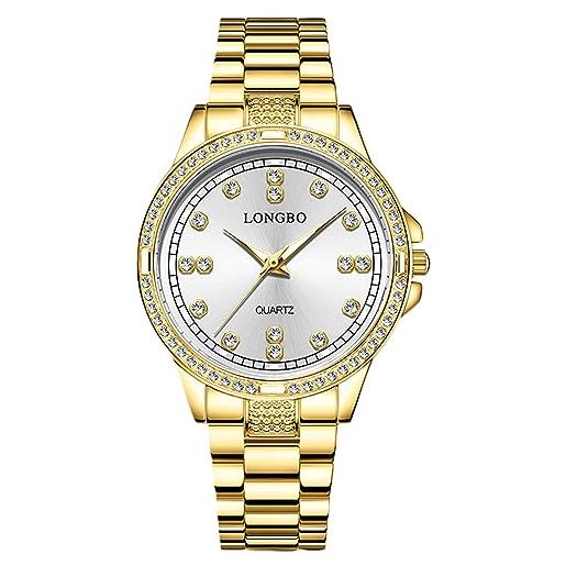 RORIOS Orologio Uomo Luminoso Calendario Orologio Impermeabile Orologio Da Polso Con Cinturino In Acciaio Inox Analogico Al Quarzo Orologio Per Uomo