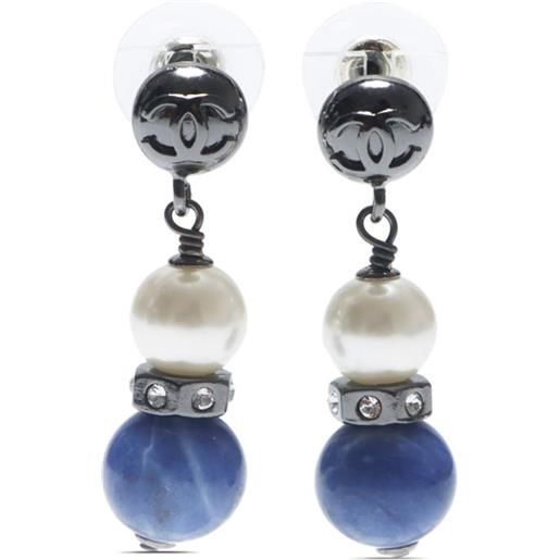 CHANEL Pre-Owned - orecchini pendenti 2004 - donna - stoneware/placcatura in argento - taglia unica